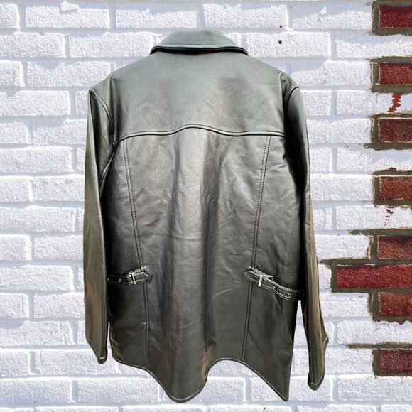 ** HOST PICK "" E.G.O. EMPORIO COLLECTION MENS FAUX LEATHER 3/4 LENGTH NWT - Picture 3 of 15